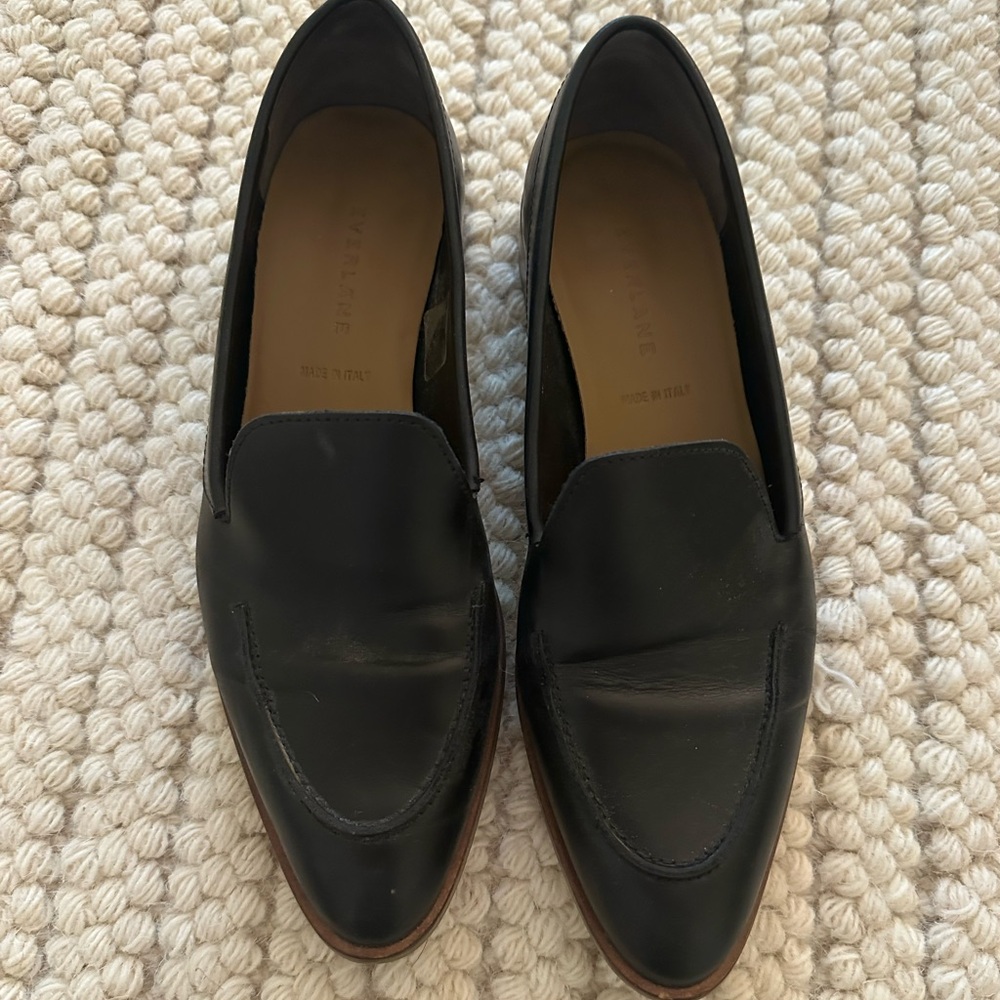Everlane Black Leather Loafers